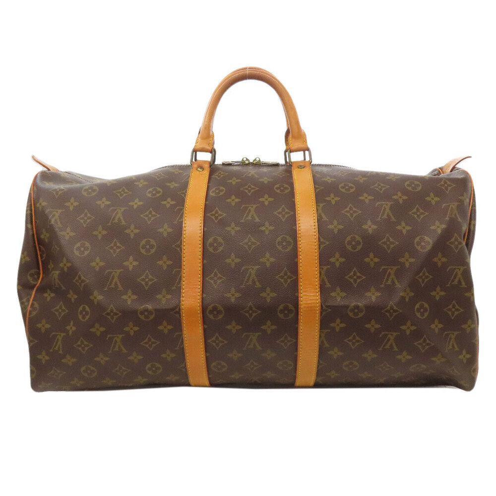 Louis Vuitton Bag Canvas Keepall Boston Monogram Brown